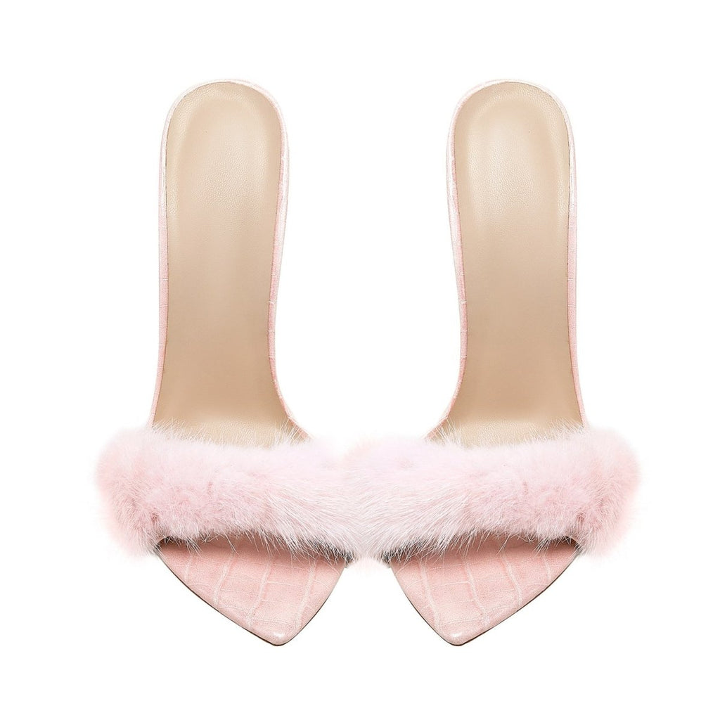 Lightweight Fluffy Pink Heels