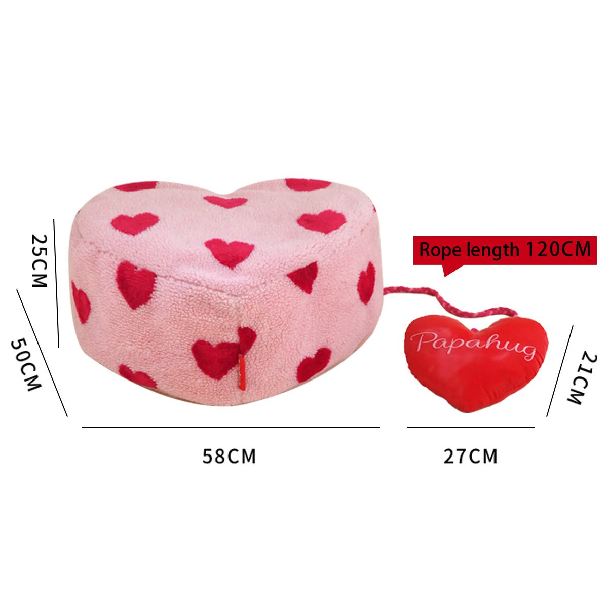 Polka Heart Pink Love Stool